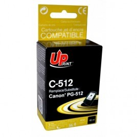 Uprint C-512 Noir Recharge Canon PG-512BK, Cartouche Canon rechargée - 18ml - 400 pages