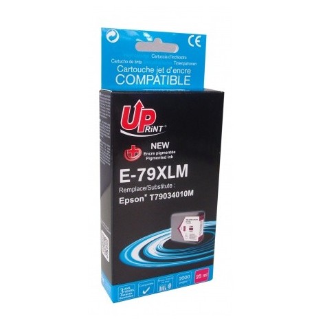 Uprint E-79XLM Magenta T7903 XL, Cartouche compatible EPSON T7913/T7903 XL - Tour de Pise - 2000 pages - 25ml