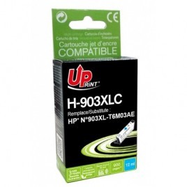 Uprint H-903XLC Cyan Recharge HP 903XL T6M03AE, Cartouche HP rechargée Grande Capacité - 12ml