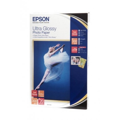 Papier 10x15cm Photo Epson Ultra Glossy - C13S041926 - 20 feuilles (300g/m2)