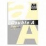 Paquet de 25 feuilles papier couleur jaune pastel A4 DOUBLE A (80g/m2)