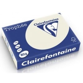 Ramette de papier couleur Clairefontaine Trophée A4 500 feuilles Gris Perle 1788 (80g/m2)