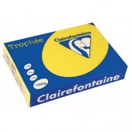 Ramette de papier couleur Jaune Soleil Clairefontaine Trophée A4 500 feuilles 1877 (80g/m2)