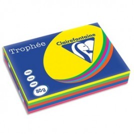 Ramette de papier Assortiment de couleurs Intense Clairefontaine Trophée A4 500 feuilles 1704 (80g/m2)