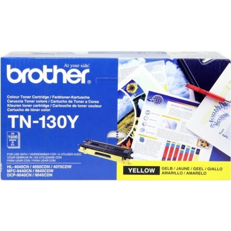 ORIGINAL BROTHER TN-130Y Jaune - 1 500 pages