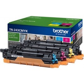 Pack ORIGINAL BROTHER 4x TN-243 Noir + Cyan + Magenta + Jaune - 4x 1 000 pages