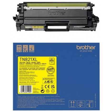 ORIGINAL BROTHER TN-821XL Jaune - 9000 pages