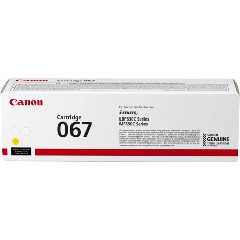 Toner Original CANON 067 Y Jaune - 5099C002 - 1250 pages