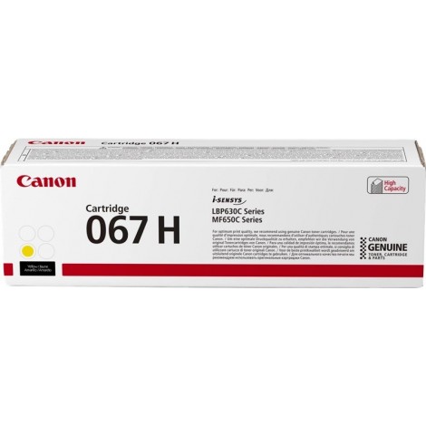 Toner Original CANON 067 HY Jaune Grande Capacité - 5103C002 - 2350 pages