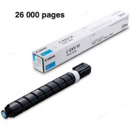 Toner Original CANON C-EXV51L Cyan - 0485C002 - 26000 pages