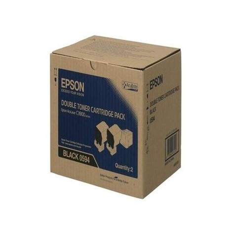 TWINPACK ORIGINAL EPSON C13S050594 Noir - 2 X 6 000 pages