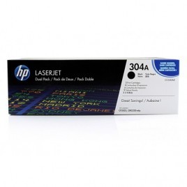 TWINPACK ORIGINAL HP CC530AD Noire - 2 X 3 500 pages