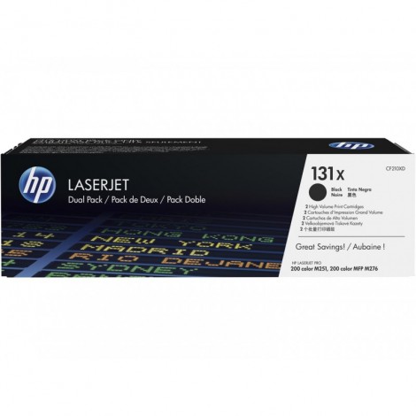 TWINPACK ORIGINAL HP CF210XD Noire - 2 X 2 400 pages