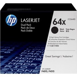 ORIGINAL HP Multipack Noir(e) CC364XD 64X 2er Pack à 24.000 P - 24 000 pages