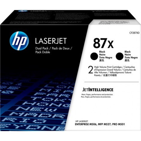 ORIGINAL HP Multipack Noir(e) CF287XD 87X - 2x 18 000 pages