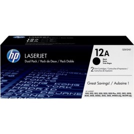 ORIGINAL HP Multipack noir Q2612AD 12A Pack de 2 à 2.000 pages