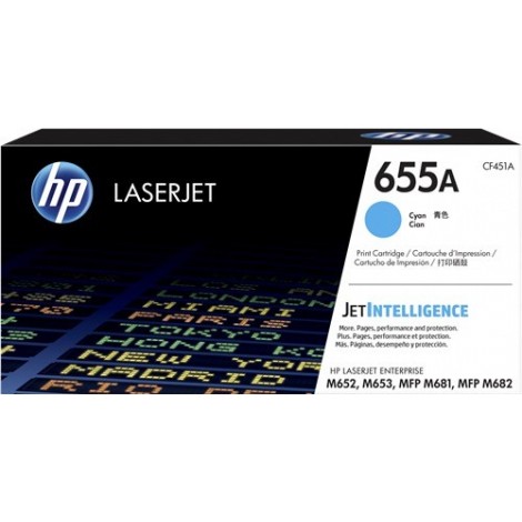 ORIGINAL HP CF451A Toner cyan 655A ~10500 pages