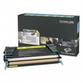 ORIGINAL LEXMARK C736H1YG Jaune - 10 000 pages