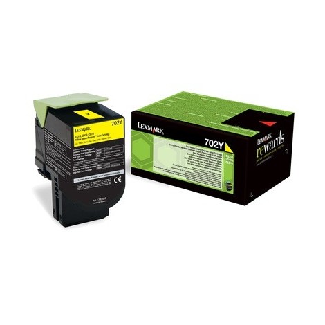 ORIGINAL LEXMARK 70C20Y0 - 702Y Jaune - 1 000 pages