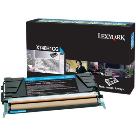 ORIGINAL Lexmark Toner cyan X748H1CG X748 ~10000 pages Retour ruban de cassette