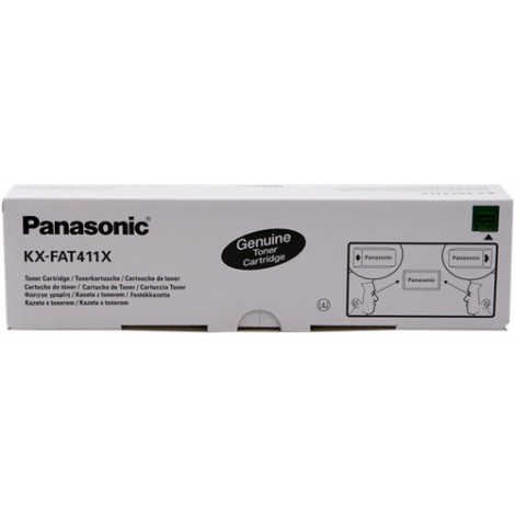 ORIGINAL Panasonic Toner noir KX-FAT411X KX-FAT411E ~2000 Pages