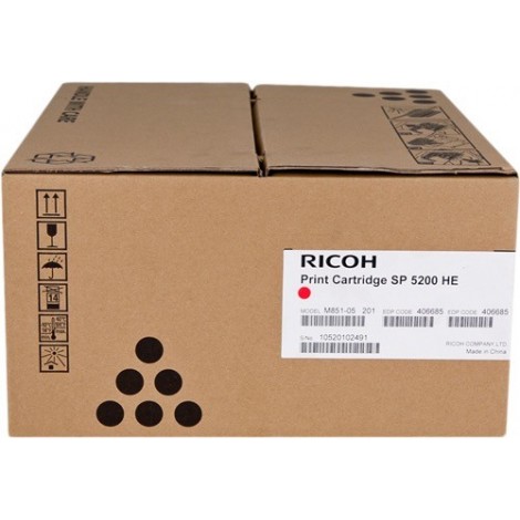 ORIGINAL Ricoh Toner noir 821229 406685 / SP 5200 HE ~25000 Pages