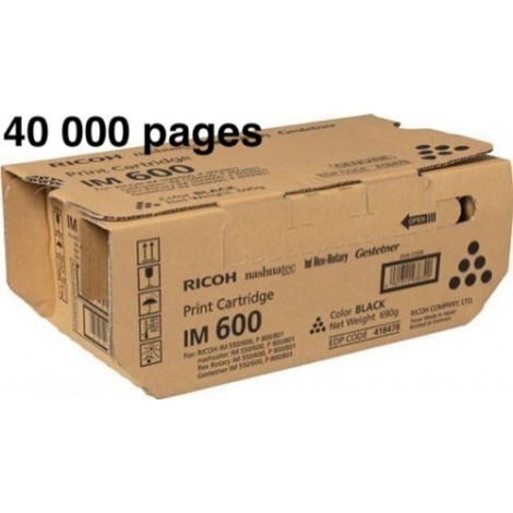 Toner Original Ricoh 418481 Noir - IM550/IM600/P800/P801 - 40000 Pages