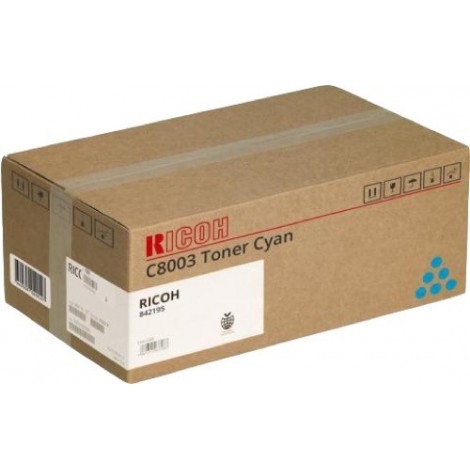 Toner Original Ricoh 842195 Cyan - MPC6503SP/8003SP/IMC6500/8000 - 27000 Pages