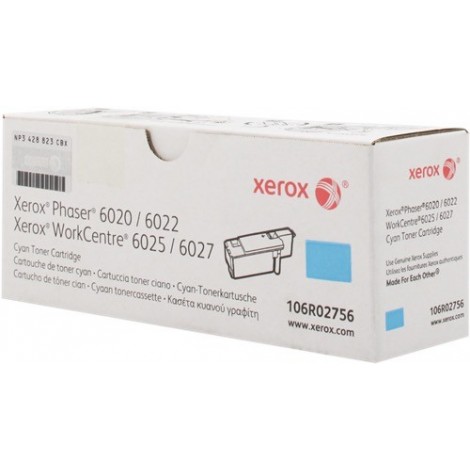 ORIGINAL Xerox Toner cyan 106R02756 ~1000 PagesStandard