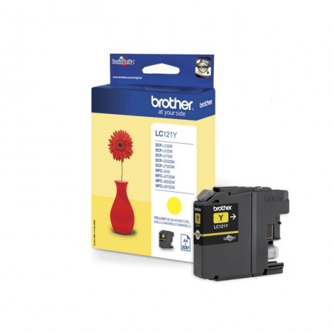 ORIGINAL BROTHER LC-121Y Jaune - 3.9ml - 300 pages