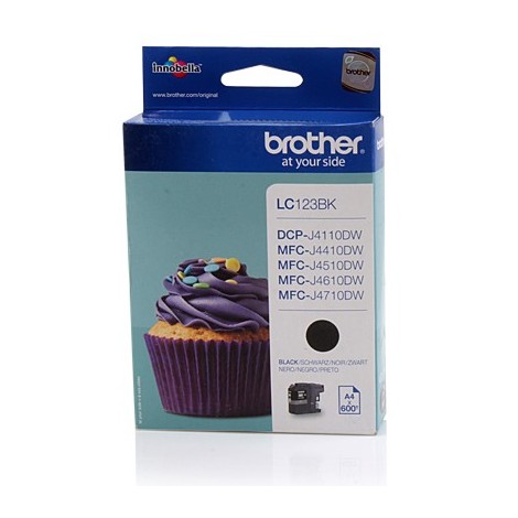 ORIGINAL BROTHER LC-123BK Noir - 17ml - 600 pages