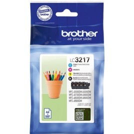 Pack ORIGINAL BROTHER LC-3217 Noir + Cyan + Magenta + Jaune - 4x 550 pages