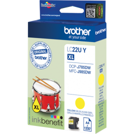 ORIGINAL BROTHER LC-22UY Jaune - 1 200 pages