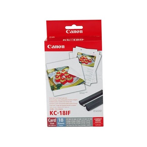 ORIGINAL CANON KC-18IF (7741A001) kit d'impression Couleur 18 feuilles 54x86mm - 18 pages