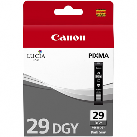 ORIGINAL CANON PGI-29DGY Gris Foncé (4870B001) - 36ml - 670 Photos (10 x 15cm)