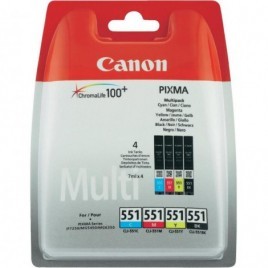 Pack original CANON CLI-551 BK + C + M + Y