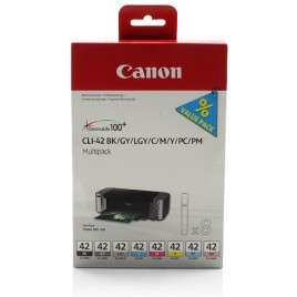 Pack original CANON CLI-42 BK + C + M + Y + PC + PM + GY + LGY