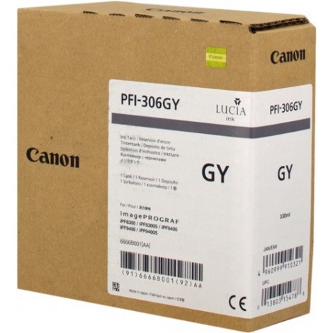 ORIGINAL CANON PFI-306GY Gris (6667B001) - 330ml