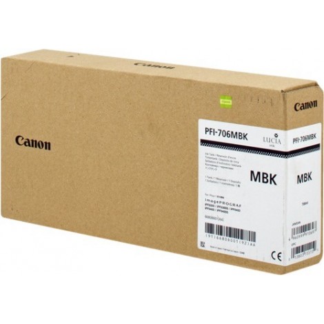 ORIGINAL CANON PFI-706MBK Noir Mat (6680B001) - 330ml