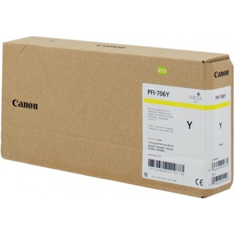 ORIGINAL CANON PFI-706Y Jaune (6684B001) - 330ml