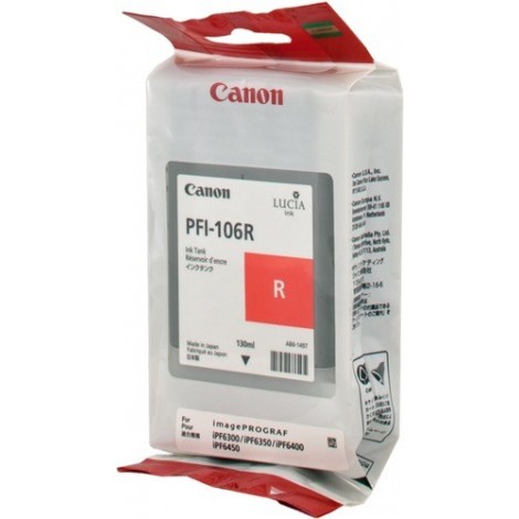 ORIGINAL Canon Cartouche d'encre Rouge PFI-106r 6627B001 130ml