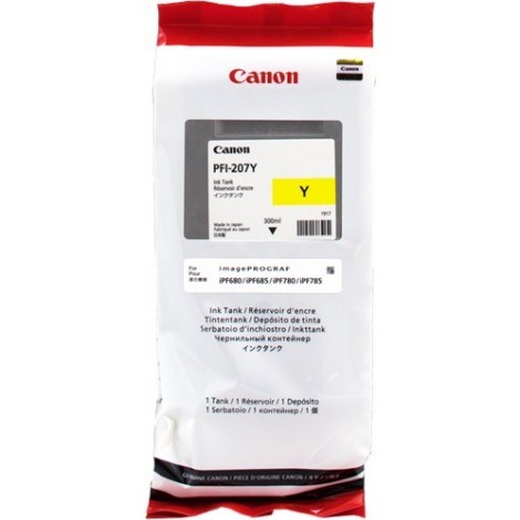 ORIGINAL Canon Cartouche d'encre jaune PFI-207y 8792B001 300ml