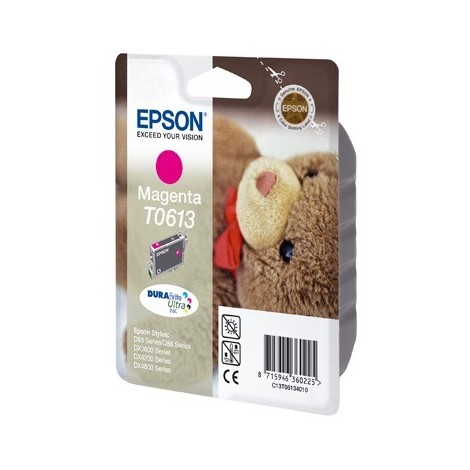 ORIGINAL EPSON T0613 Magenta - Ours en peluche - 8ml - 420 pages