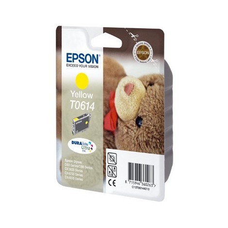 ORIGINAL EPSON T0614 Jaune - Ours en peluche - 8ml - 420 pages