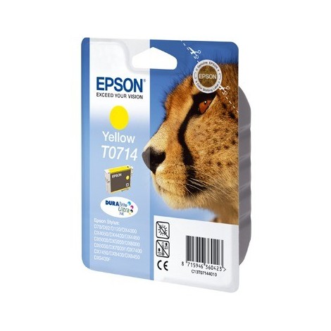 ORIGINAL EPSON T0714 Jaune - Guépard - 5.5ml - 415 pages