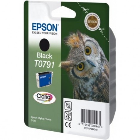 ORIGINAL EPSON T0791 Noire - Chouette - 11ml - 540 pages