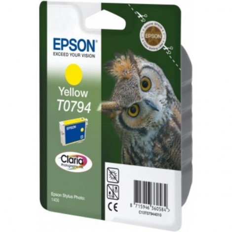 ORIGINAL EPSON T0794 Jaune - Chouette - 11ml - 885 pages