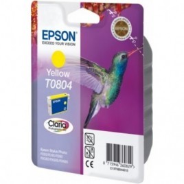 ORIGINAL EPSON T0804 Jaune - Colibri - 7.4ml - 520 pages