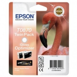 ORIGINAL EPSON T0870 Gloss Optimizer - Flamant Rose