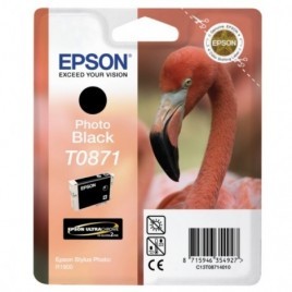 ORIGINAL EPSON T0871 Photo Noire - Flamant Rose